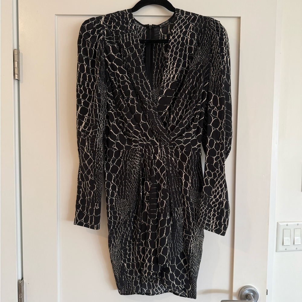 Liu Jo Black and White Long Sleeve Dress